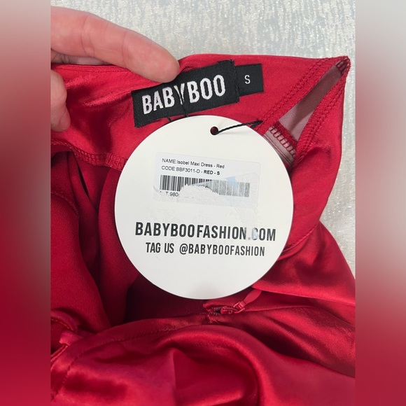 Babyboo Isobel Maxi Dress in Red, size Small, NWT Love Island Themed - Picture 10 of 14